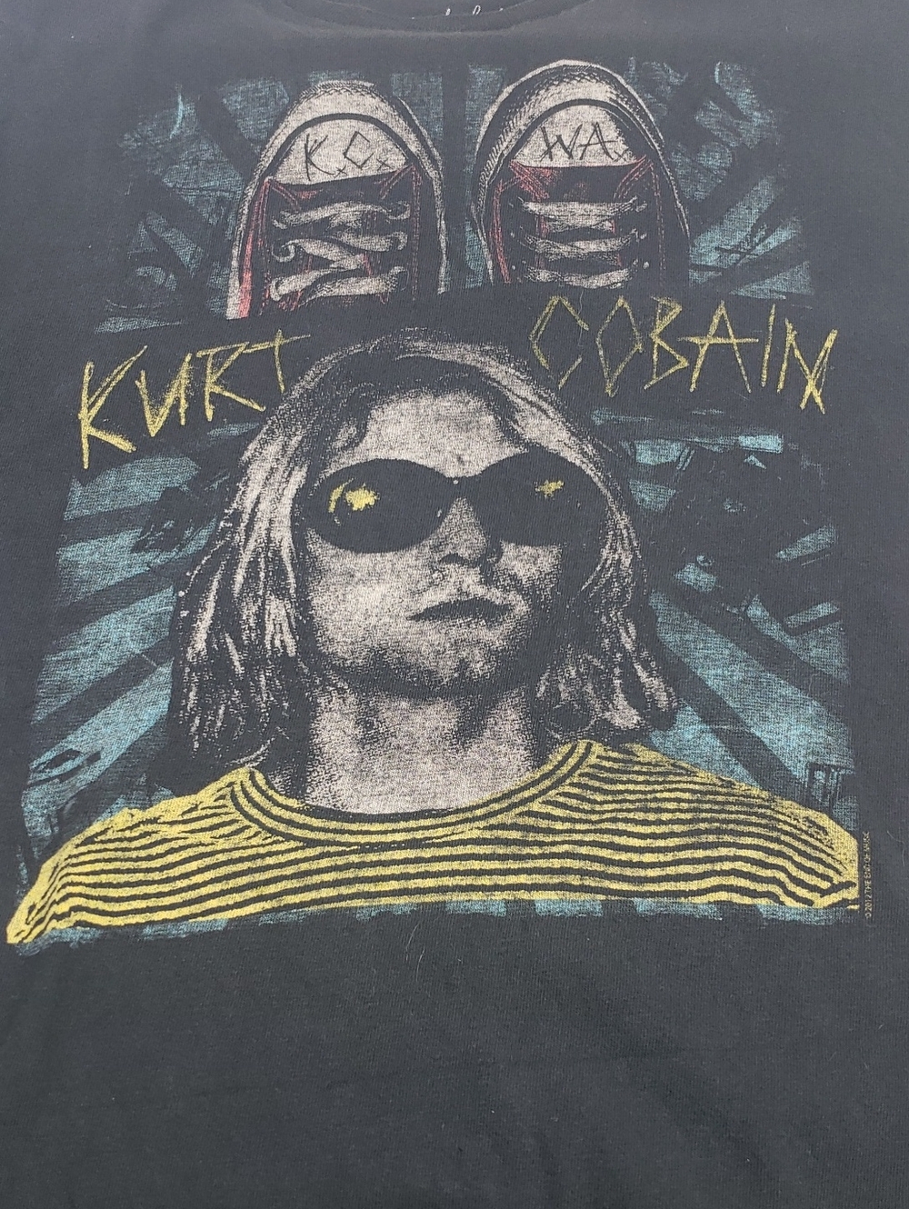 Kurt Cobain Black T-shirt Size Large